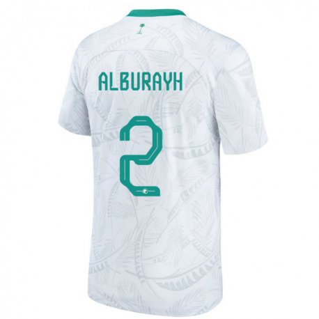Kandiny Lapset Saudi-arabian Mahmood Alburayh #2 Valkoinen Kotipaita 22-24 Lyhythihainen Paita T-paita