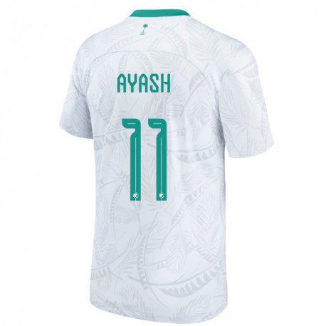 Kandiny Lapset Saudi-arabian Ziyad Ayash #11 Valkoinen Kotipaita 22-24 Lyhythihainen Paita T-paita
