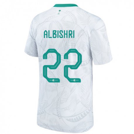 Kandiny Lapset Saudi-arabian Nawaf Albishri #22 Valkoinen Kotipaita 22-24 Lyhythihainen Paita T-paita