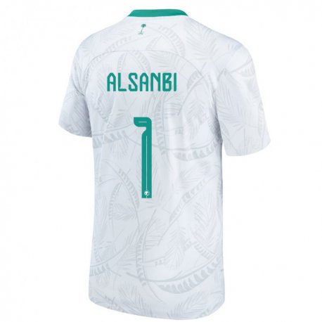 Kandiny Lapset Saudi-arabian Abdulrahman Alsanbi #1 Valkoinen Kotipaita 22-24 Lyhythihainen Paita T-paita
