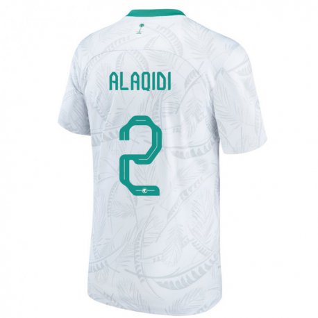 Kandiny Lapset Saudi-arabian Nawaf Alaqidi #2 Valkoinen Kotipaita 22-24 Lyhythihainen Paita T-paita