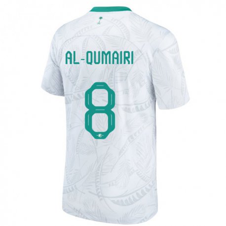Kandiny Lapset Saudi-arabian Nawaf Al Qumairi #8 Valkoinen Kotipaita 22-24 Lyhythihainen Paita T-paita
