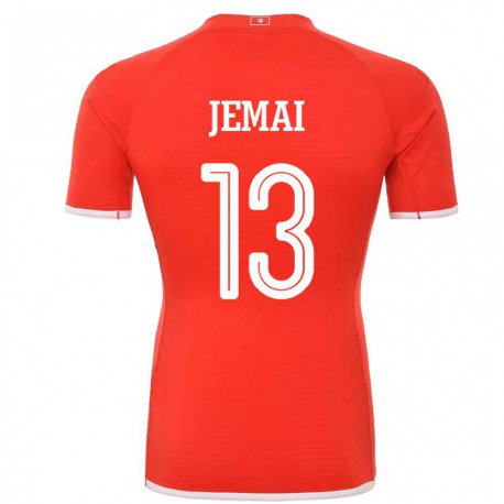 Kandiny Lapset Tunisian Yasmine Jemai #13 Punainen Kotipaita 22-24 Lyhythihainen Paita T-paita