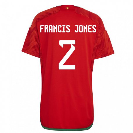 Kandiny Lapset Walesin Maria Francis Jones #2 Punainen Kotipaita 22-24 Lyhythihainen Paita T-paita