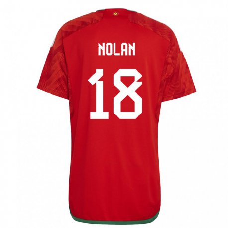 Kandiny Lapset Walesin Kylie Nolan #18 Punainen Kotipaita 22-24 Lyhythihainen Paita T-paita