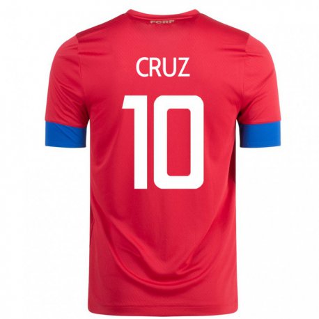 Kandiny Lapset Costa Rican Shirley Cruz #10 Punainen Kotipaita 22-24 Lyhythihainen Paita T-paita