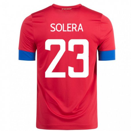 Kandiny Lapset Costa Rican Daniela Solera #23 Punainen Kotipaita 22-24 Lyhythihainen Paita T-paita