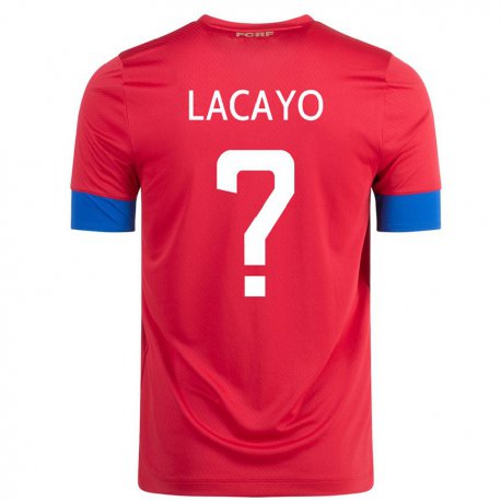 Kandiny Lapset Costa Rican Marcelo Lacayo #0 Punainen Kotipaita 22-24 Lyhythihainen Paita T-paita