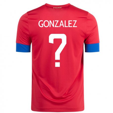 Kandiny Lapset Costa Rican Ariel Gonzalez #0 Punainen Kotipaita 22-24 Lyhythihainen Paita T-paita