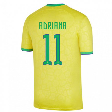 Kandiny Lapset Brasilian Adriana #11 Keltainen Kotipaita 22-24 Lyhythihainen Paita T-paita