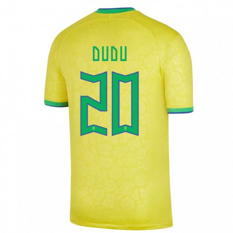 Kandiny Lapset Brasilian Dudu #20 Keltainen Kotipaita 22-24 Lyhythihainen Paita T-paita