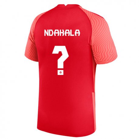 Kandiny Lapset Kanadan Joshue Ndakala #0 Punainen Kotipaita 22-24 Lyhythihainen Paita T-paita