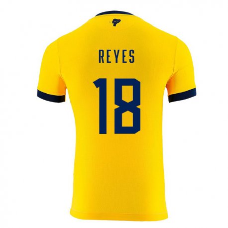 Kandiny Lapset Ecuadorin Ashley Reyes #18 Keltainen Kotipaita 22-24 Lyhythihainen Paita T-paita