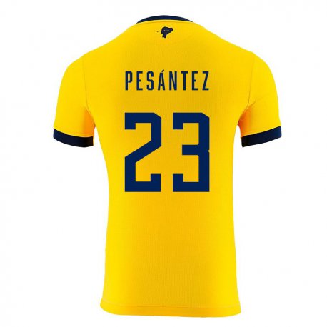 Kandiny Lapset Ecuadorin Danna Pesantez #23 Keltainen Kotipaita 22-24 Lyhythihainen Paita T-paita