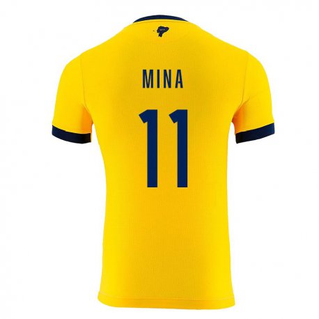 Kandiny Lapset Ecuadorin Ariel Mina #11 Keltainen Kotipaita 22-24 Lyhythihainen Paita T-paita