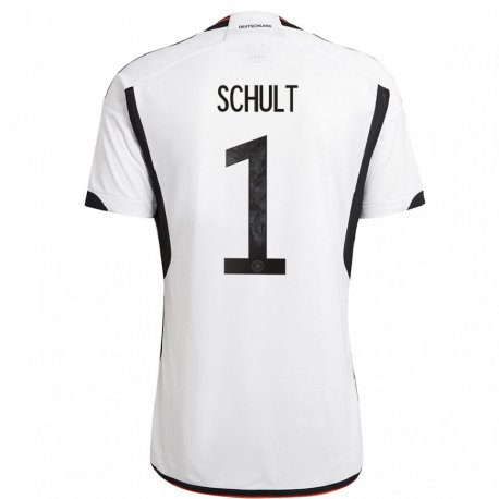 Kandiny Lapset Saksan Almuth Schult #1 Valkoinen Musta Kotipaita 22-24 Lyhythihainen Paita T-paita