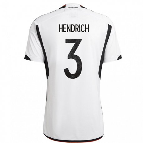Kandiny Lapset Saksan Kathrin Hendrich #3 Valkoinen Musta Kotipaita 22-24 Lyhythihainen Paita T-paita