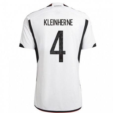Kandiny Lapset Saksan Sophia Kleinherne #4 Valkoinen Musta Kotipaita 22-24 Lyhythihainen Paita T-paita