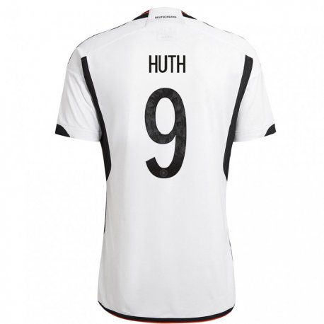 Kandiny Lapset Saksan Svenja Huth #9 Valkoinen Musta Kotipaita 22-24 Lyhythihainen Paita T-paita