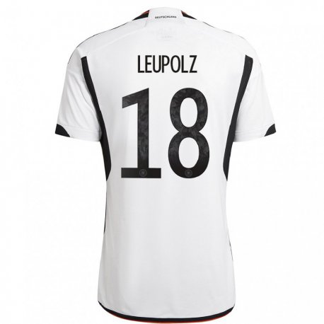 Kandiny Lapset Saksan Melanie Leupolz #18 Valkoinen Musta Kotipaita 22-24 Lyhythihainen Paita T-paita