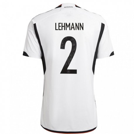 Kandiny Lapset Saksan Paul Lehmann #2 Valkoinen Musta Kotipaita 22-24 Lyhythihainen Paita T-paita