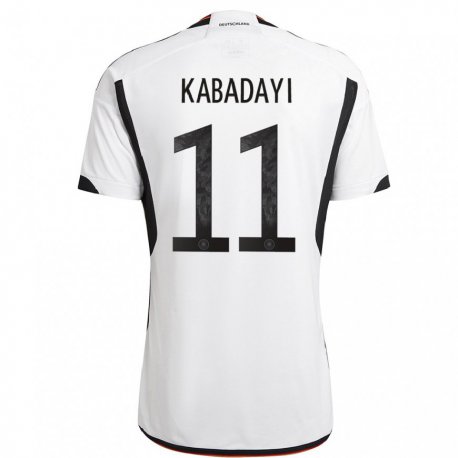 Kandiny Lapset Saksan Yusuf Kabadayi #11 Valkoinen Musta Kotipaita 22-24 Lyhythihainen Paita T-paita