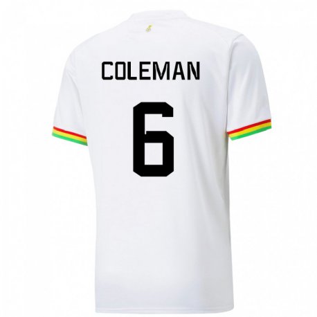 Kandiny Lapset Ghanan Ellen Coleman #6 Valkoinen Kotipaita 22-24 Lyhythihainen Paita T-paita