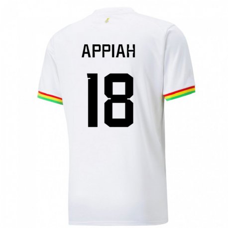 Kandiny Lapset Ghanan Veronica Appiah #18 Valkoinen Kotipaita 22-24 Lyhythihainen Paita T-paita