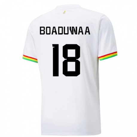 Kandiny Lapset Ghanan Doris Boaduwaa #18 Valkoinen Kotipaita 22-24 Lyhythihainen Paita T-paita