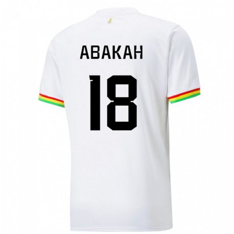 Kandiny Lapset Ghanan Philomena Abakah #18 Valkoinen Kotipaita 22-24 Lyhythihainen Paita T-paita