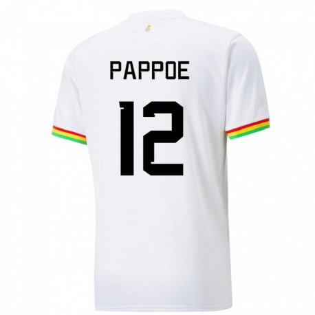 Kandiny Lapset Ghanan Isaac Pappoe #12 Valkoinen Kotipaita 22-24 Lyhythihainen Paita T-paita