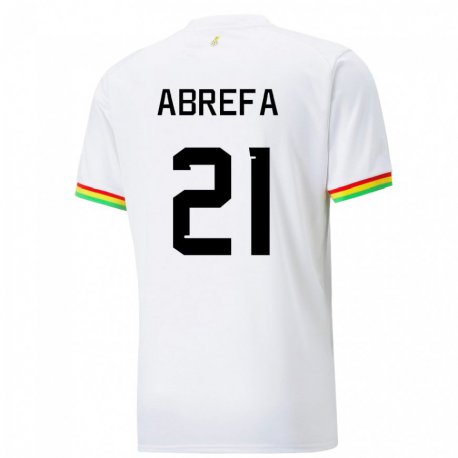 Kandiny Lapset Ghanan Kelvin Abrefa #21 Valkoinen Kotipaita 22-24 Lyhythihainen Paita T-paita