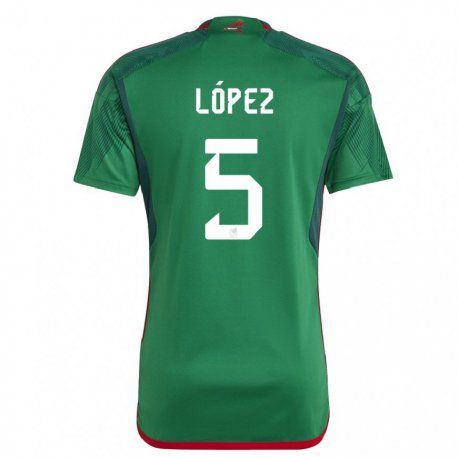Kandiny Lapset Meksikon Jimena Lopez #5 Vihreä Kotipaita 22-24 Lyhythihainen Paita T-paita