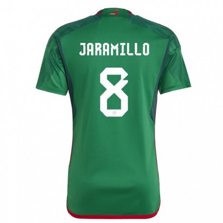 Kandiny Lapset Meksikon Carolina Jaramillo #8 Vihreä Kotipaita 22-24 Lyhythihainen Paita T-paita
