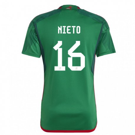 Kandiny Lapset Meksikon Karla Nieto #16 Vihreä Kotipaita 22-24 Lyhythihainen Paita T-paita