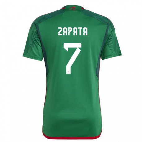 Kandiny Lapset Meksikon Angel Zapata #7 Vihreä Kotipaita 22-24 Lyhythihainen Paita T-paita
