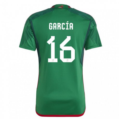 Kandiny Lapset Meksikon Uziel Garcia #16 Vihreä Kotipaita 22-24 Lyhythihainen Paita T-paita