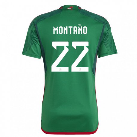 Kandiny Lapset Meksikon Andres Montano #22 Vihreä Kotipaita 22-24 Lyhythihainen Paita T-paita