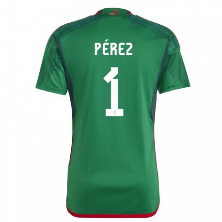 Kandiny Lapset Meksikon Emiliano Perez #1 Vihreä Kotipaita 22-24 Lyhythihainen Paita T-paita
