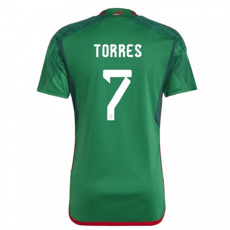 Kandiny Lapset Meksikon Christian Torres #7 Vihreä Kotipaita 22-24 Lyhythihainen Paita T-paita