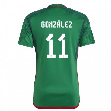 Kandiny Lapset Meksikon Bryan Gonzalez #11 Vihreä Kotipaita 22-24 Lyhythihainen Paita T-paita