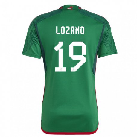 Kandiny Lapset Meksikon Esteban Lozano #19 Vihreä Kotipaita 22-24 Lyhythihainen Paita T-paita