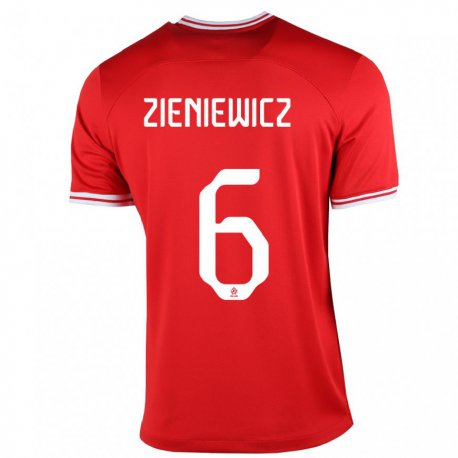 Kandiny Lapset Puolan Wiktoria Zieniewicz #6 Punainen Vieraspaita 22-24 Lyhythihainen Paita T-paita