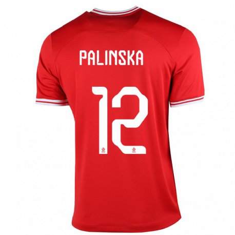 Kandiny Lapset Puolan Anna Palinska #12 Punainen Vieraspaita 22-24 Lyhythihainen Paita T-paita