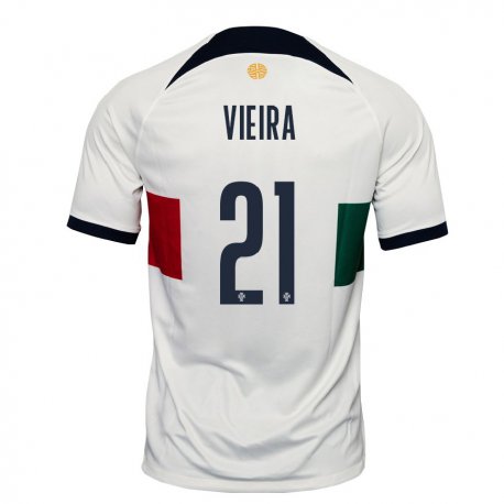 Kandiny Lapset Portugalin Fabio Vieira #21 Valkoinen Vieraspaita 22-24 Lyhythihainen Paita T-paita