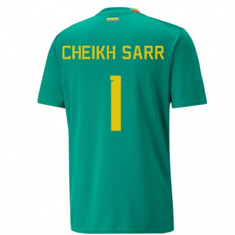 Kandiny Lapset Senegalin Cheikh Sarr #1 Vihreä Vieraspaita 22-24 Lyhythihainen Paita T-paita