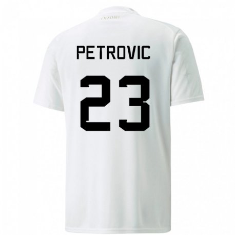 Kandiny Lapset Serbian Jovana Petrovic #23 Valkoinen Vieraspaita 22-24 Lyhythihainen Paita T-paita