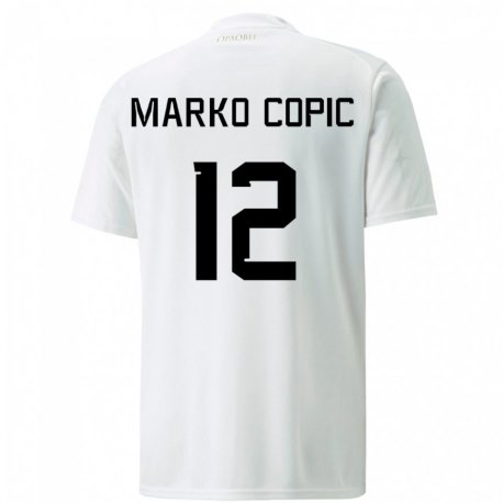 Kandiny Lapset Serbian Marko Copic #12 Valkoinen Vieraspaita 22-24 Lyhythihainen Paita T-paita