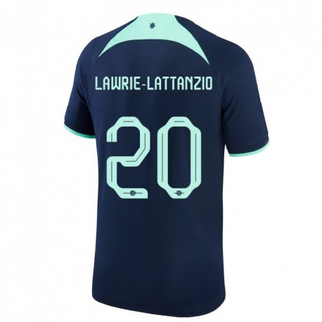 Kandiny Lapset Australian Luis Lawrie Lattanzio #20 Tummansininen Vieraspaita 22-24 Lyhythihainen Paita T-paita