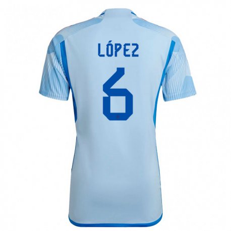 Kandiny Lapset Espanjan Maitane Lopez #6 Sky Sininen Vieraspaita 22-24 Lyhythihainen Paita T-paita